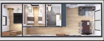 stacaravan OPTIMA 3,5x10 35m2 visualisatie